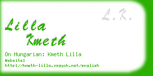 lilla kmeth business card